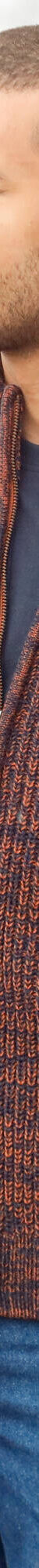 Gilet zippé côte anglaise 30% laine (orange mouliné) Gilet zippé côte anglaise 30% laine (orange mouliné)